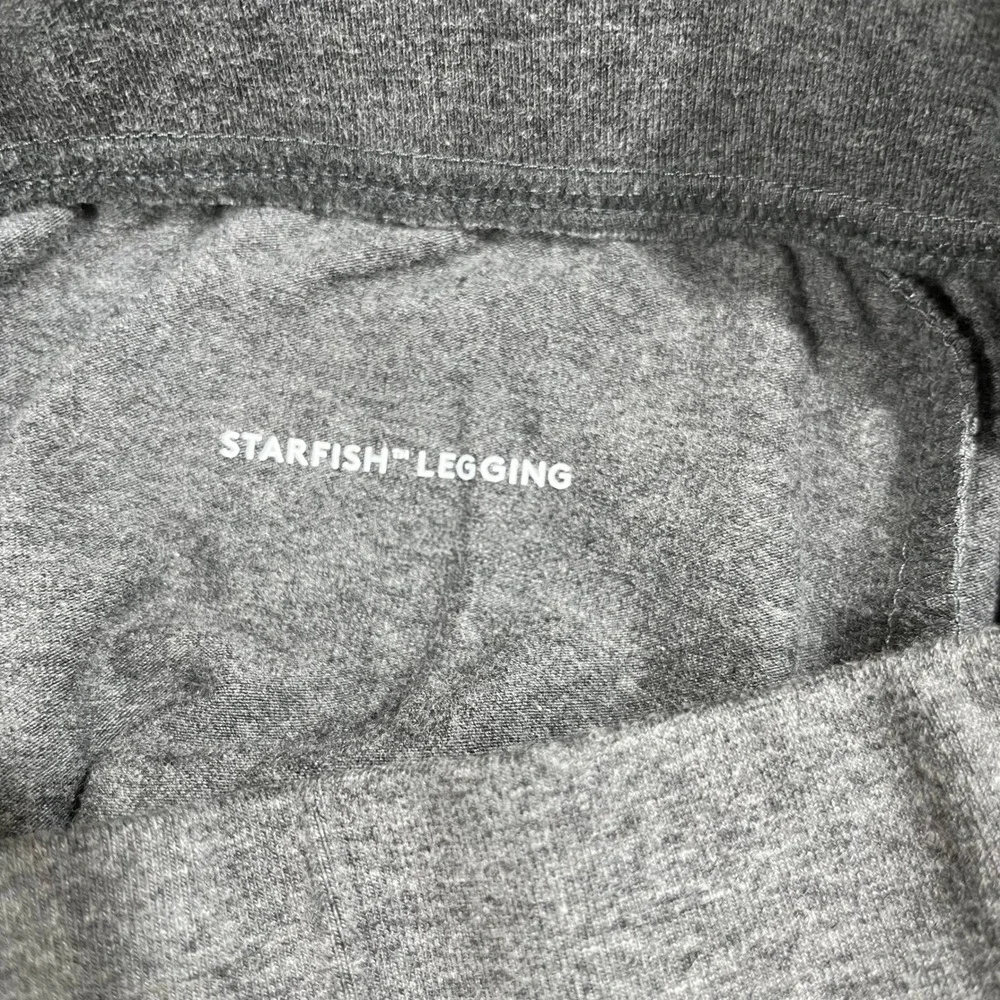 Lands End Leggings Women S/T Gray Starfish Slim Fit Stretch Cotton Blend Pant